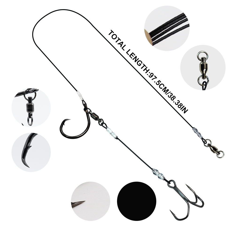 ZYZHE 1/3/5pcs Stinger Rigs Li - Fishing Hook Circle recension och pris