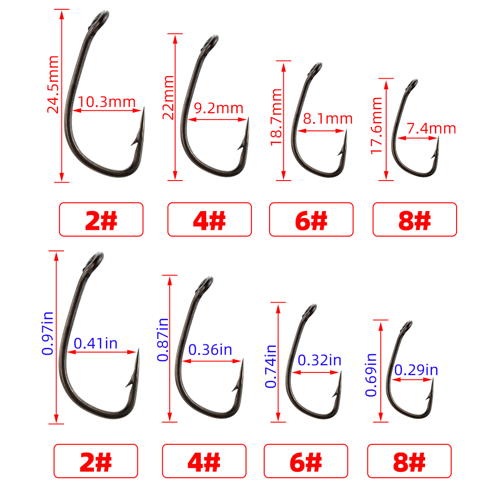 30pcs PTFE Coated High Carbon  - Fishing Hook Assortment recension och pris