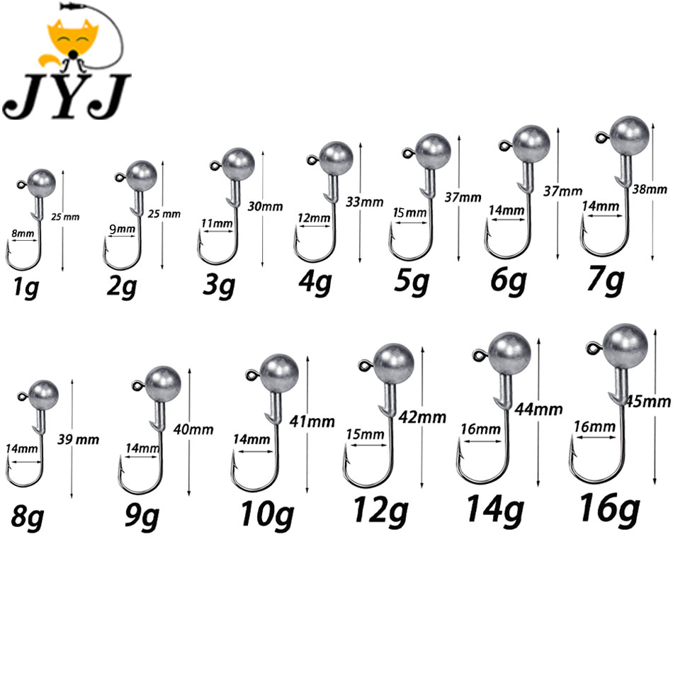 WODJYJ 1g 2g 3g 4g 5g 7g 8g 10 - Fishing Hook Assortment recension och pris