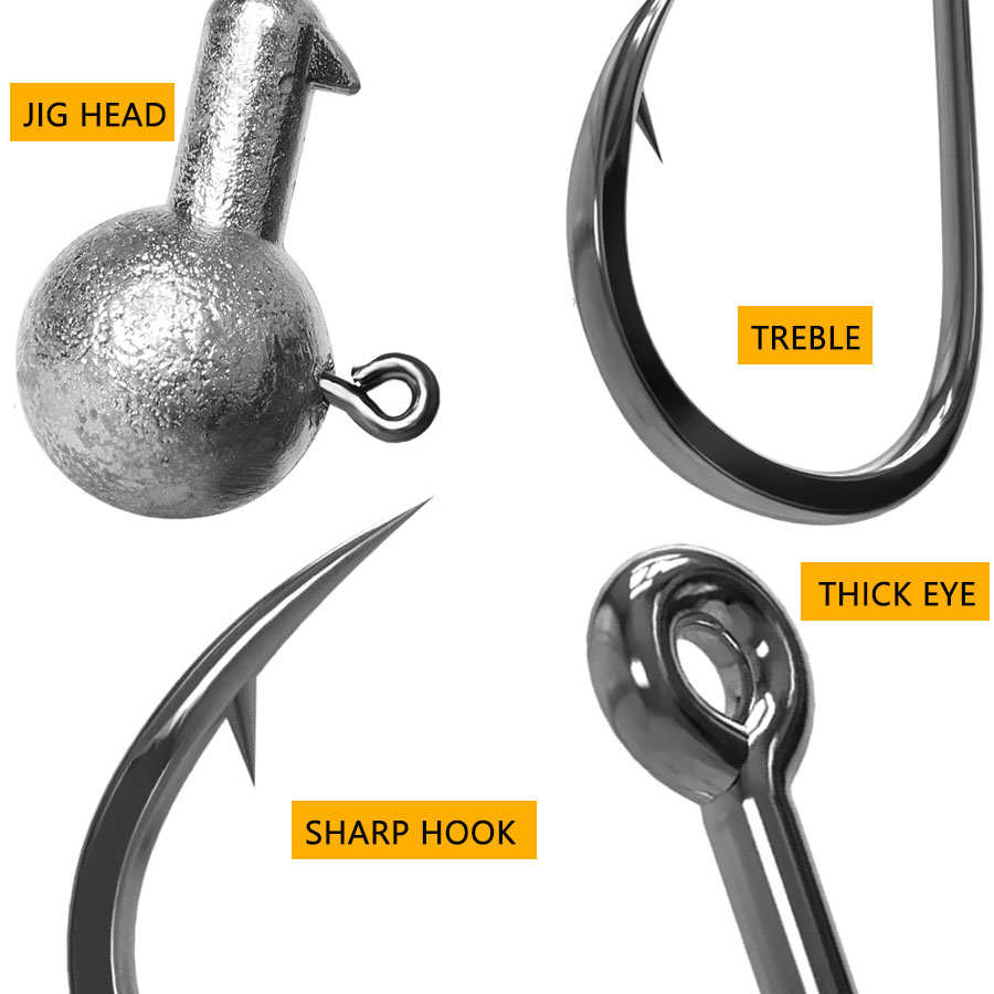 WODJYJ 1g 2g 3g 4g 5g 7g 8g 10 - Fishing Hook Assortment recension och pris